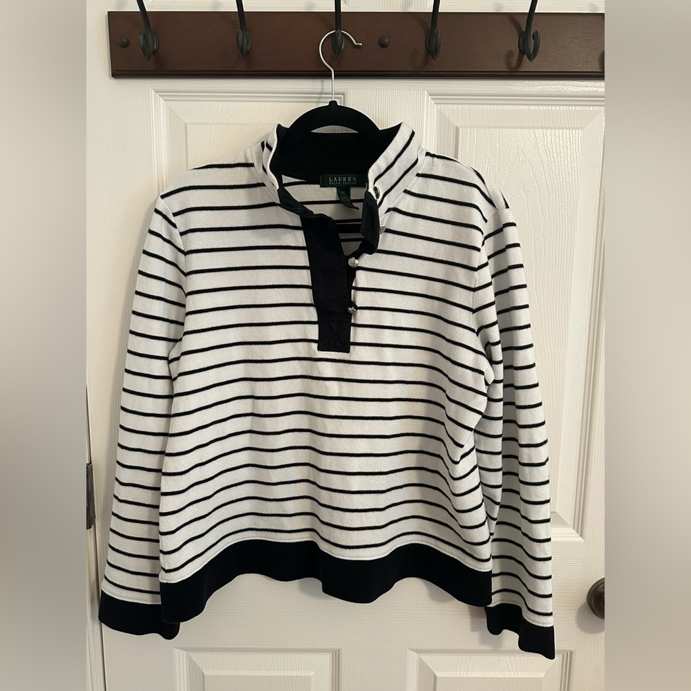 Ralph Lauren Nautical Button Up Pull Over Sweater